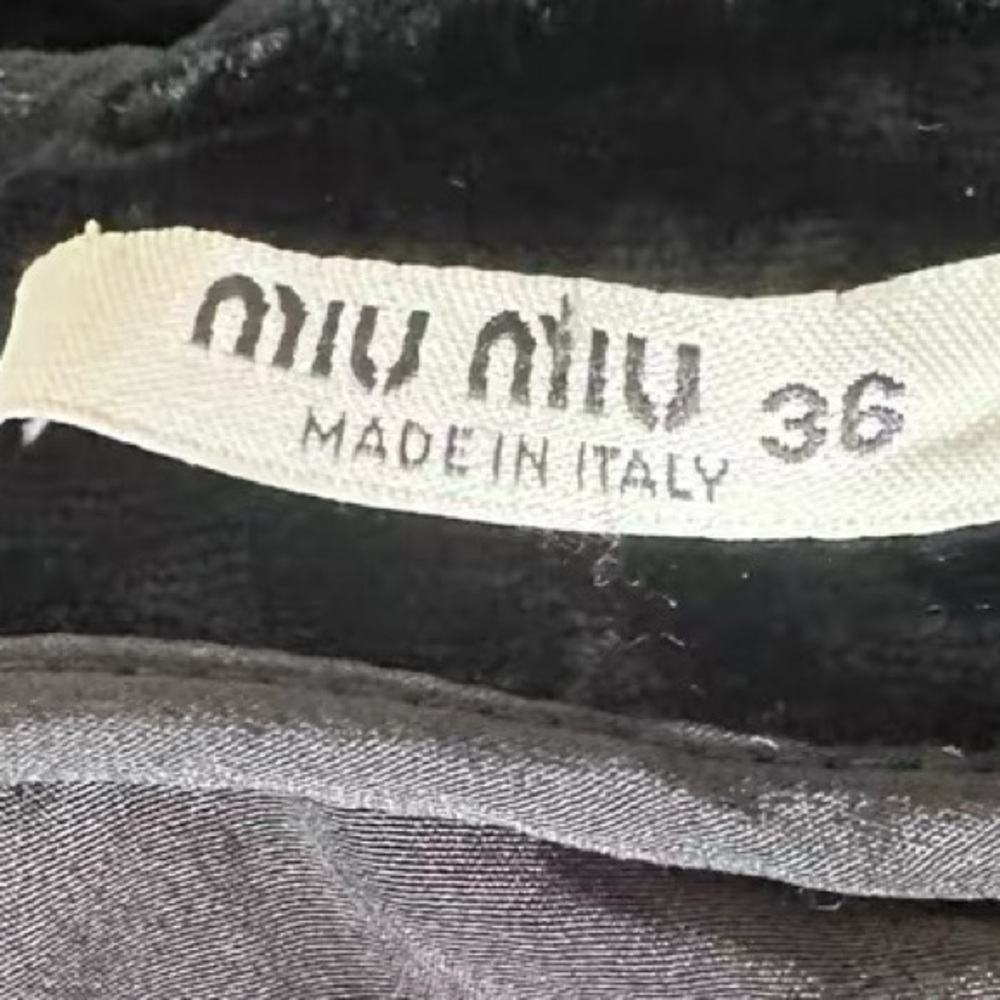 🚩steak authentic Miu Miu Black Velvet Dress - Picture 7 of 10